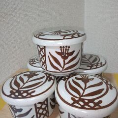 新品未使用 たち吉 ふた付き茶碗蒸し 5客セット