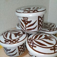 新品未使用 たち吉 ふた付き茶碗蒸し 5客セットの画像