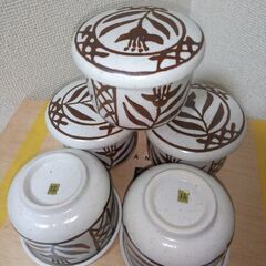 新品未使用 たち吉 ふた付き茶碗蒸し 5客セットの画像