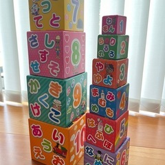 アンパンマン おもちゃ　数字もABCも！天才脳かさねていれてあいうえおキューブ　の画像