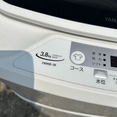 山善　YWMB-38　小型全自動洗濯機　 3.8kg　2021年製の画像