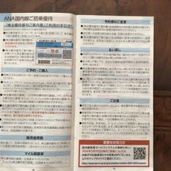 ANA航空優待券【片道•50%割引券】の画像