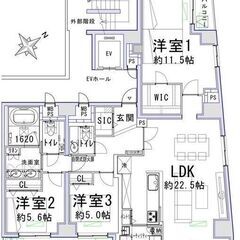 💞茅場町駅徒歩6分💞3駅複数路線利用可能な好立地💞109㎡の広々...
