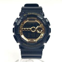 【中古品】CASIO カシオ G-SHOCK ジーショック 腕時計 GD-100GB ブラック＆ゴールドの画像