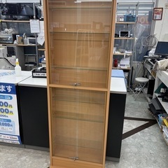 【表示価格より20%OFF】鍵付き！木製棚ガラスショーケース