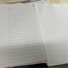 通教教材「漫画の達人」漫画描く練習用の原稿用紙の画像