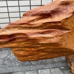 屋久杉 光明 一枚板 衝立 良杢 年輪 衝立 無垢 和室 玄関 置物 床間の画像