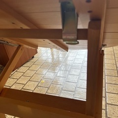 【木製 丸型テーブル】折りたたみOK！持ち運びラクラク／コンパクト収納◎の画像