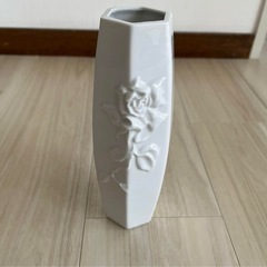 花瓶　フラワーベース　薔薇　陶器　昭和レトロ　アンティーク　ヴィ...