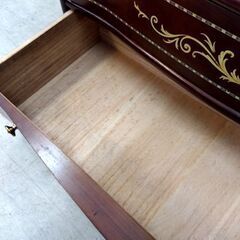 アンティーク調 3段ローチェスト 幅：約82cm 象嵌細工 収納 家具 北欧 ヴィンテージ 札幌市 中央区 南12条の画像