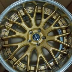 ほぼ新品VERZ　KUHL19㌅ホイール２本　ゴールド深リムの画像