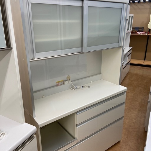 Pamouna  レンジボード　スライド扉　スライド台　ホワイト