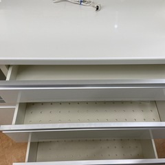 Pamouna  レンジボード　スライド扉　スライド台　ホワイトの画像