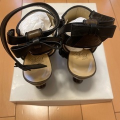 美品ちゃけちょけヒールサンダルパンプス23.5の画像
