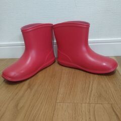 子供用長靴（ショート丈）　17cm 赤色　KenKenPaの画像