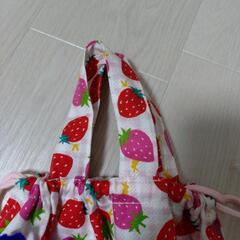 ハンドメイド　持ち手つき巾着袋　体操服入れの画像