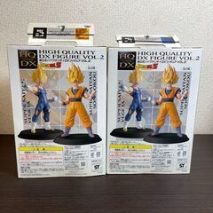 ￥1000/9604-06  フィギュア/ドラゴンボールZ/バンプレスト/組立式/ハイクオリティDXフィギュア/孫悟空/スーパーサイヤ人/ベジータ/外箱あり/未開封品/二個セットの画像