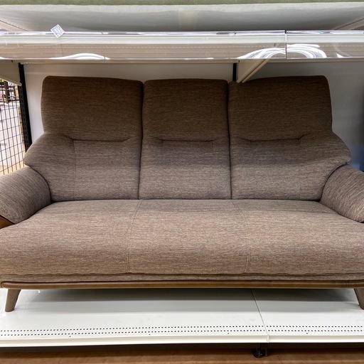 ニトリ　3人掛けソファー　ファブリック　グレー