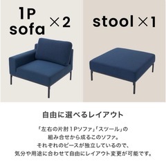 ソファー オットマン(スツール)付きの画像