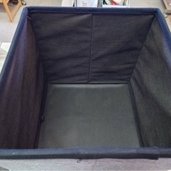 ● ファブリック 布張り 収納付きスツール  38×38×39cm 折りたたみ コンパクト 収納 スツール ボックス グレー 中古 ③の画像