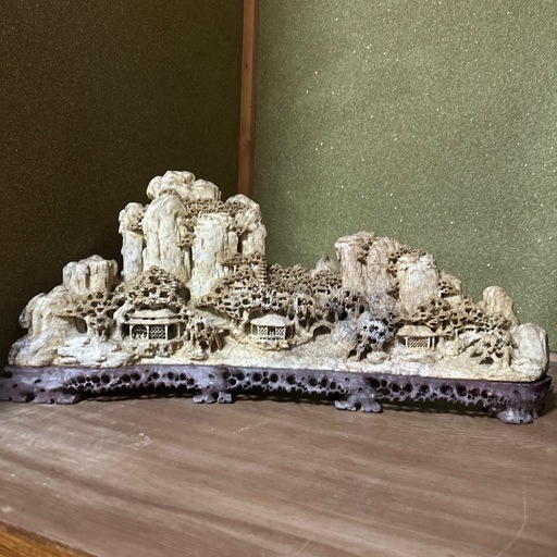 中国寿山石 寿山石彫刻 彫刻美術 金魚インテリア メダカ鉢 竜
