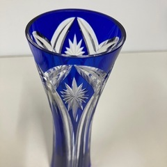 ☆値下げ☆Y2507-305  江戸切子　花瓶　キズ汚れ有りの画像