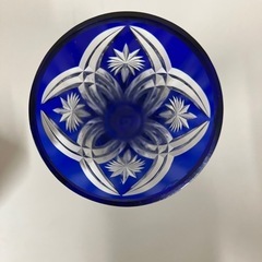 ☆値下げ☆Y2507-305  江戸切子　花瓶　キズ汚れ有りの画像