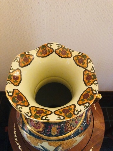 薩摩焼双耳青粒金襴手壺 (koko) 田尾寺のインテリア雑貨/小物