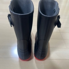 長靴　22.0cm 子供　レインブーツ　ネイビー×赤　の画像