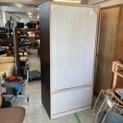 K2507-119 ワードローブクローゼット ダークブラウン 上下分割可 キズ汚れ有りの画像