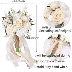 造花　ホワイトブーケの画像