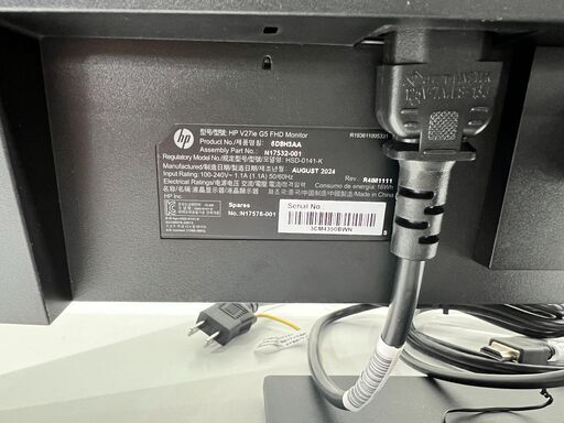 HP　V27ie G5 FHD Monitor 黒色