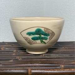 配送可能　平安陽山　 抹茶椀　陶印有り 京焼 茶道具 茶碗 茶器　古道具　金彩　アンティーク　古道具　骨董　古玩　古董　煎茶道具の画像