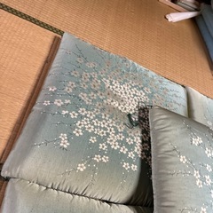 高級 和座布団 うぐいす色 エメラルドグリーン 来客用 婚礼用　の画像