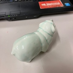☆値下げ☆Y2507-310 陶器製羊置物 中古の画像