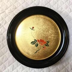 山中漆器金箔絵変り漆器皿5枚セットの画像