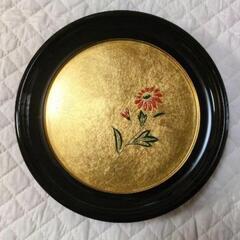 山中漆器金箔絵変り漆器皿5枚セットの画像