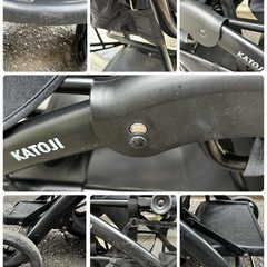 カトージ ベビーカー 二人でゴーDX レインカバー付 デニムの画像