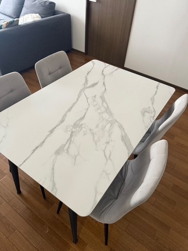 ダイニングテーブル　大理石　ダイニングチェア