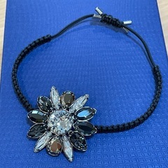 D7018【スワロフスキー】シュルーク ブラック ブレスレットの画像