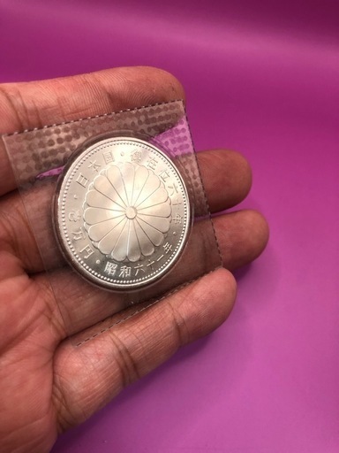 天皇陛下御在位60年記念プルーフ硬貨　1万円銀貨
