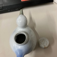 ☆値下げ☆Y2507-317 炻器製さぎ型汁次 ホワイト しょう油入れにも最適 中古美品の画像