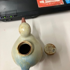 ☆値下げ☆Y2507-318 炻器製さぎ型汁次 土色 しょう油入れにも最適 中古美品の画像