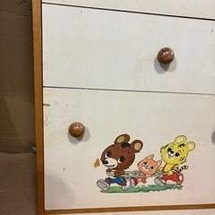 日光産業 チェスト 6段 レトロ ネコ印 ベビー タンスの画像