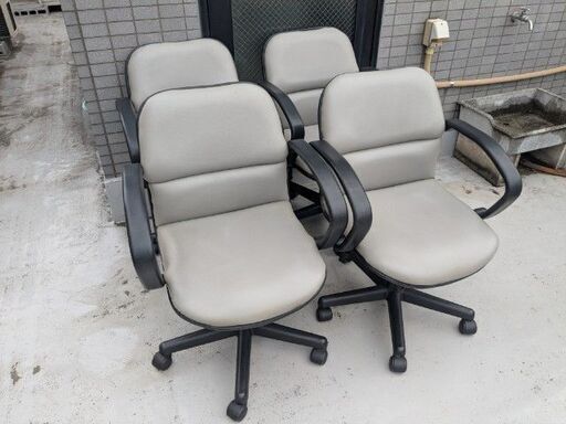 ★★【即決】麻雀卓専用中古イスグレー４脚★★