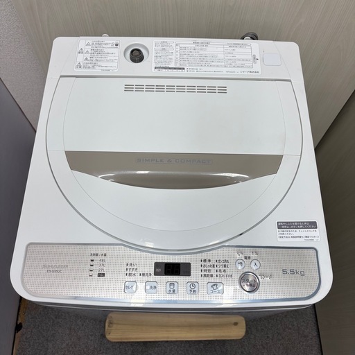 ⭐️SHARP⭐️ 全自動洗濯機 2019年 5.5kg 大阪市近郊配送無料