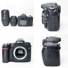 【全国送料無料】 Nikon D80✨ショット数わずか!! カメラバッグ付き 超望遠 ダブルレンズセット ズームセット✨ 届いたらすぐに使えます✨ ニコンの画像