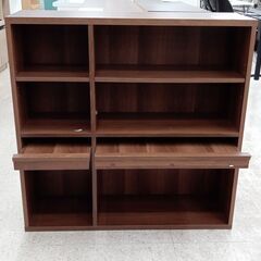 店長値引き！！★リユースのサカイ高崎店★TJ12222  本棚 ブラウン H90.5×D35×W92 クリーニング済みの画像