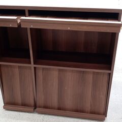 店長値引き！！★リユースのサカイ高崎店★TJ12223  本棚 ブラウン H90.5×D35×W92 クリーニング済みの画像