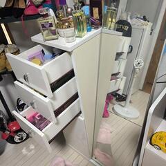 チェスト DRESSER NEW SN KT-807-2 キャスター付きドレッサー 鏡台 姿見 鏡 ニトリ

の画像